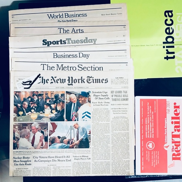 Tuesday, September 11, 2001 edition of The New York Times - Picture 2 of 6